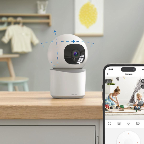 Hama Smart surveillance camera, indoor, recording, pivotable