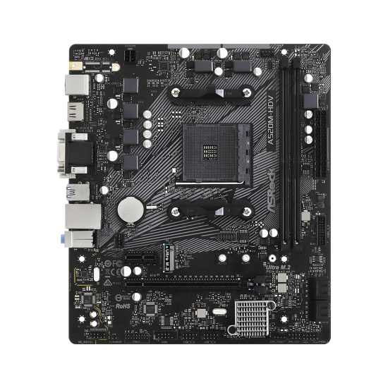 Дънна платка ASRock A520M-HDV, Socket AM4, mATX