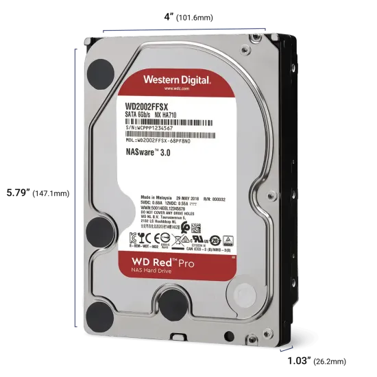 Хард диск WD Red Pro, 16TB NAS, 3.5