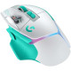 Геймърска безжична мишка Logitech G502 X Plus Lightsync RGB - Mint