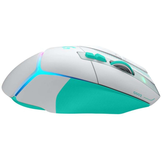 Геймърска безжична мишка Logitech G502 X Plus Lightsync RGB - Mint