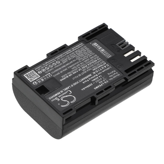 Camera Battery for CANON LPE6 LiIon 7.4V 1800mAh Cameron Sino