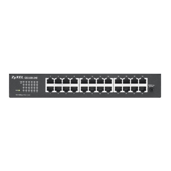 Суич ZYXEL GS1100-24E, 24 портов, Gigabit, за монтаж в шкаф