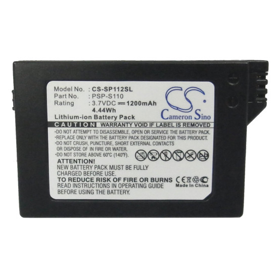Camera Battery for SONY playstation PSP-S110  PSP-2000, PSP-3000 CS-SP112SL  LiIon 3.7V 1200mAh Cameron Sino