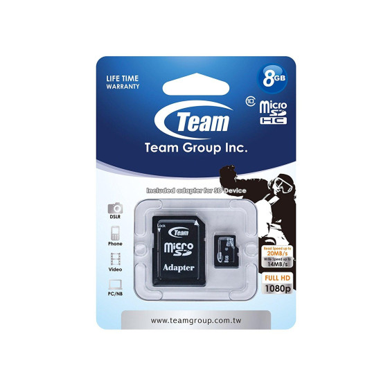 Memory card TEAM micro SDHC, 8GB