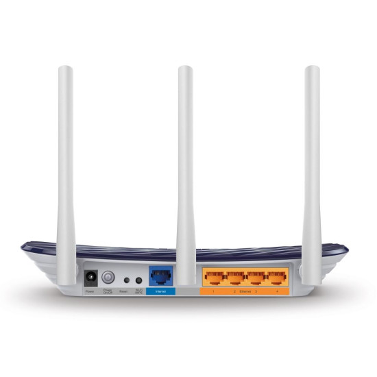 Безжичен рутер TP-Link Archer C20 AC750, 2.4/5 GHz, 300 - 433 Mbps, 10/100