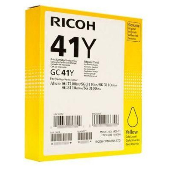 Gel ink RICOH GC41Y ,2200 pages Yellow