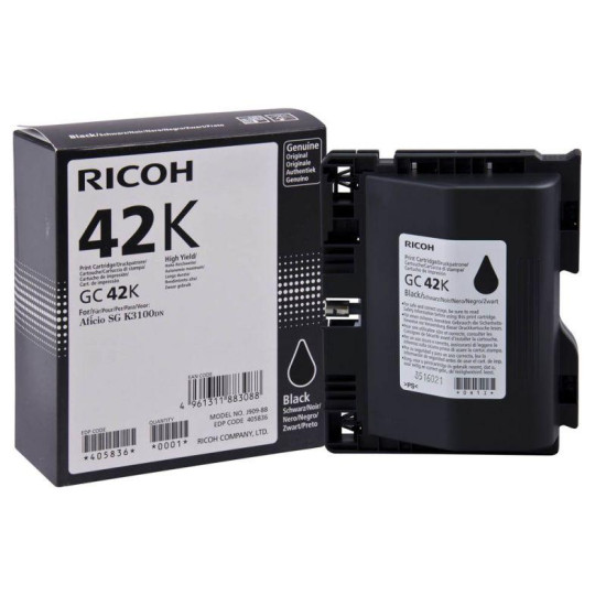 Мастило гел RICOH GC42K, 10000 копия , Черен