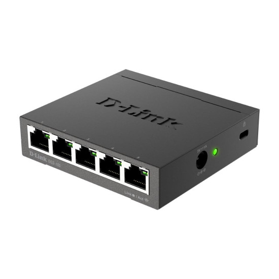 Switch D-Link DGS-105/E, 5 ports, 10/100/1000, Gigabit, metal