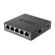 Switch D-Link DGS-105/E, 5 ports, 10/100/1000, Gigabit, metal