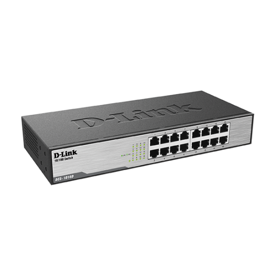 Суич D-Link DES-1016D/E, 16 портов 10/100, Desktop, rack mount