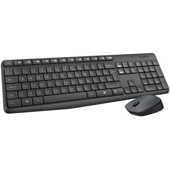 Wireless Keyboard and mouse set Logitech MK235, Black