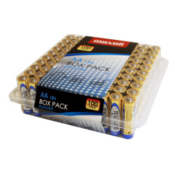 MAXELL Alkaline batteries LR6 AA 10x10 / 100 pcs packs in PVC box 