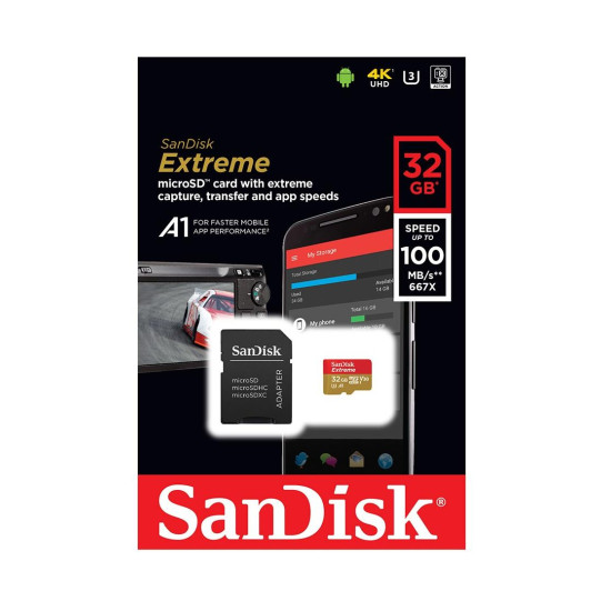 Memory card SANDISK Extreme microSDHC Card, 32GB