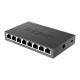 Switch D-Link DGS-108/E, 8 ports, 10/100/1000, Gigabit, metal