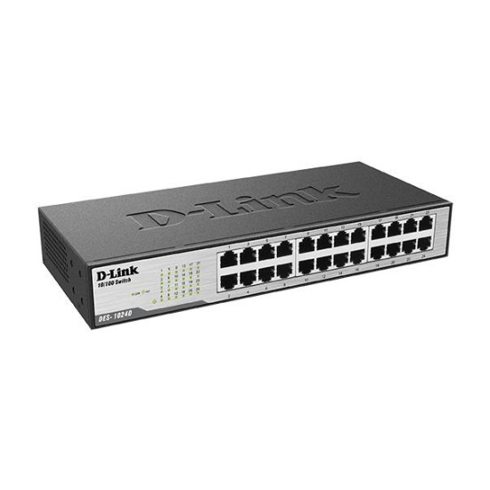 Суич D-Link DES-1024D/E, 24 портов 10/100, Desktop, rack mount