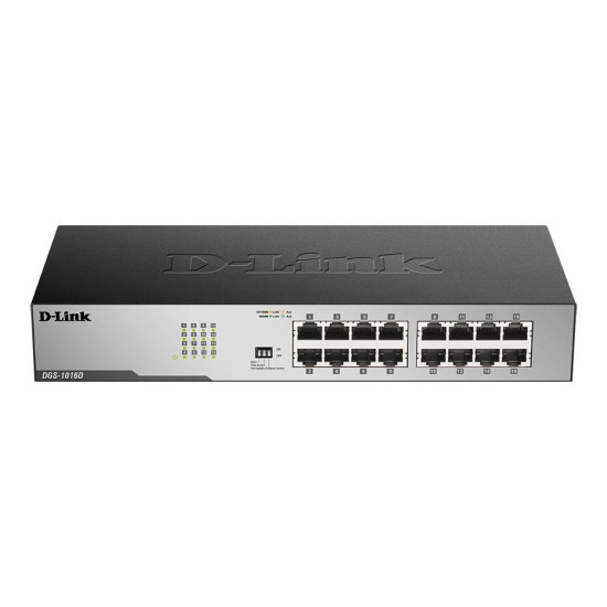 Суич D-Link DGS-1016D/E, 16 портов 10/100/1000, Desktop, rack mount