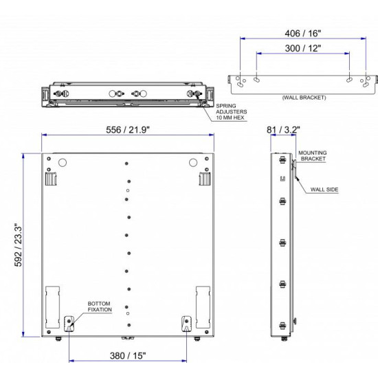 Height adjustable mount, BalanceBox 400-70 Medium
