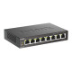 Switch D-Link DGS-1008P, 4x PoE + 4 x standard, 10/100/1000, Gigabit,