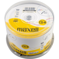 CD-R80 MAXELL 50 pk PRINTABLE 52 speed cake box
