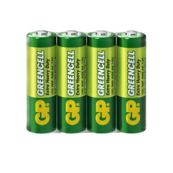Цинк карбонова батерия GP R6  GREENCELL 15G-S4 /4 бр. в опаковка/ shrink 1.5V