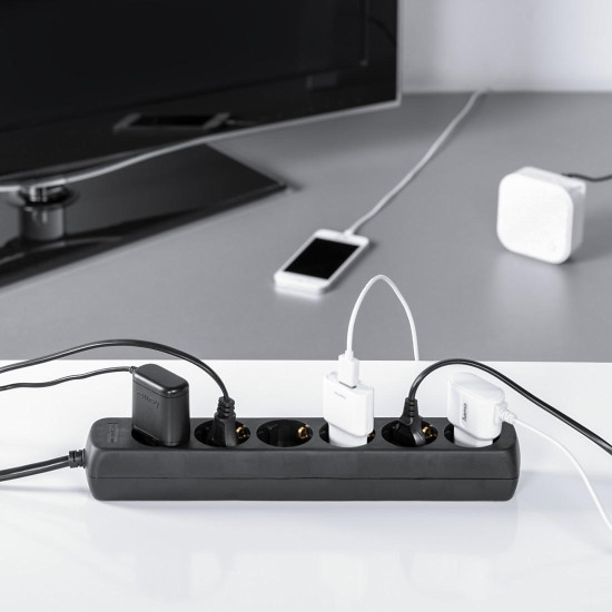 Разклонител HAMA, 6 гнезда, 30393