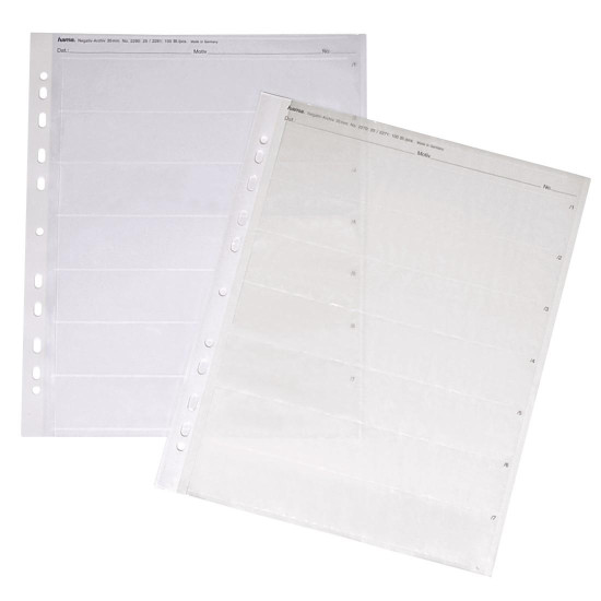 Hama Negative Sleeves, PP, 7 Strips of 6 Negatives, 24x36 cm, 100 pcs