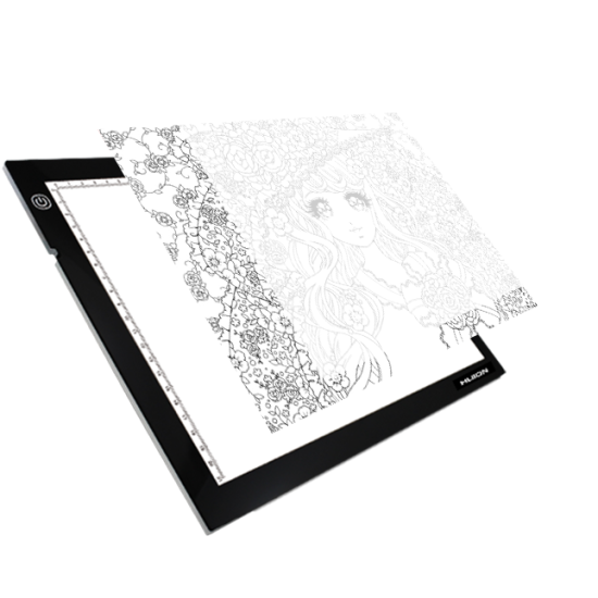 LED светеща подложка за рисуване HUION LED light pad L4S, USB, Черен