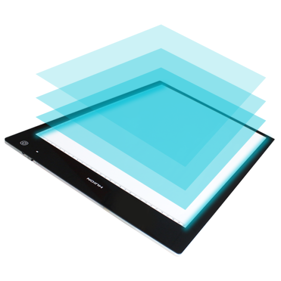 LED светеща подложка за рисуване HUION LED light pad L4S, USB, Черен
