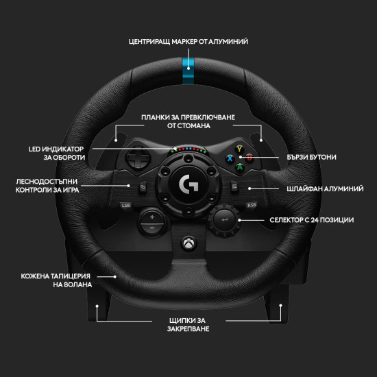 Racing Wheel Logitech G923 Sim Racing Wheel, Xbox, PC
