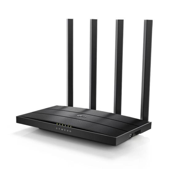 Безжичен рутер TP-Link Archer C6U AC1200, 2.4/5 GHz, 300 - 867Mbps, 10/100/1000