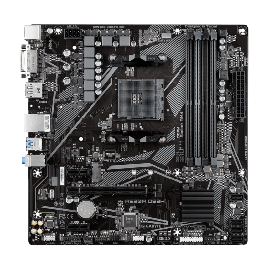 Motherboard GIGABYTE A520M-DS3H V2, Socket AM4