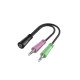Hama Audio Adapter, 2 x 3-pin 3.5 mm Jack Plug - 4-pin 3.5 mm Jack Headset