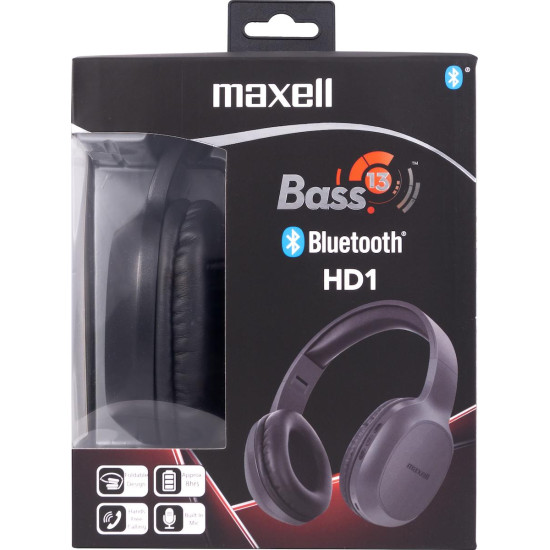 Слушалки блутут  MAXELL BASS 13 B13-HD1, Черни