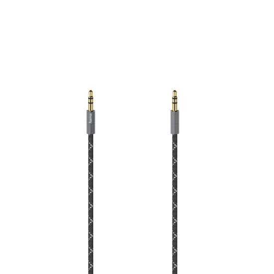 Audio Cable HAMA 3.5 mm jack plug - plug, stereo, metal, gold-plated, 1.5m