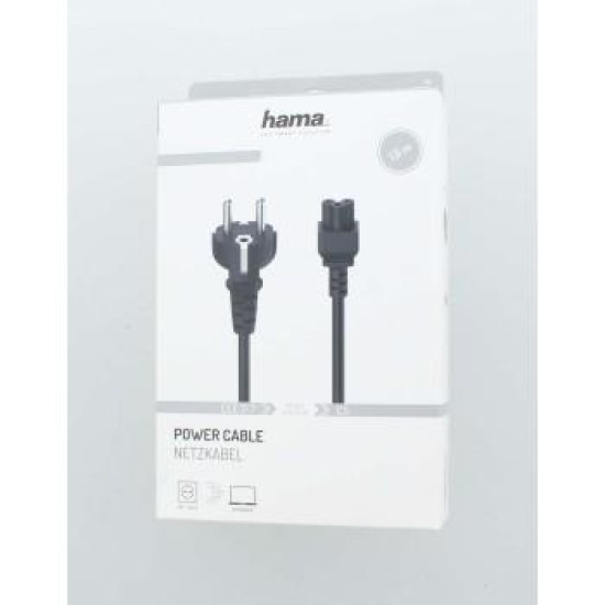 Hama Mains Cable, Plug with Earth Contact - 3-Pin Socket
