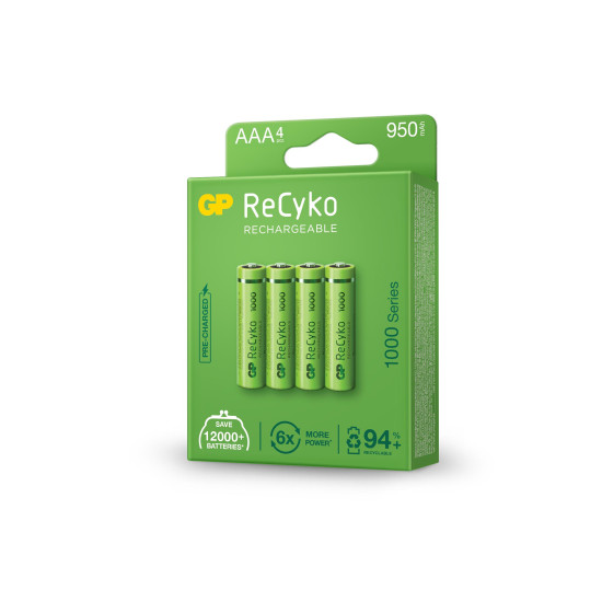 Акумулаторна Батерия GP R03 AAA 1000mAh NiMH 100AAAHCE-EB4 4 бр. в опаковка GP