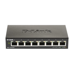 Суич D-Link DGS-1100-08V2, 8 портов 10/100/1000 Gigabit Smart Switch, управляем