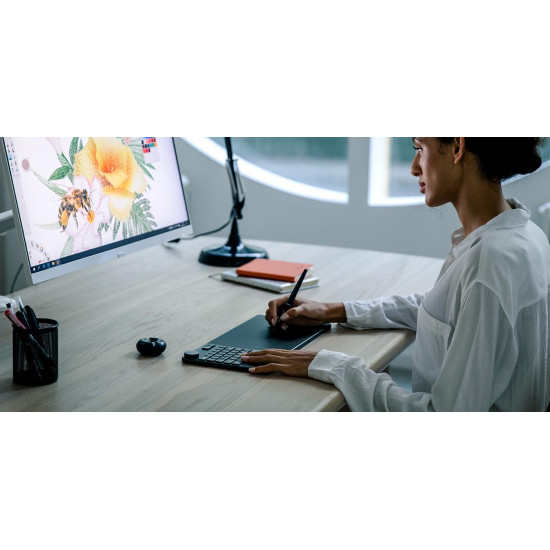 Графичен таблет HUION Inspiroy Keydial KD200, USB-C, Bluetooth, Metal Grey