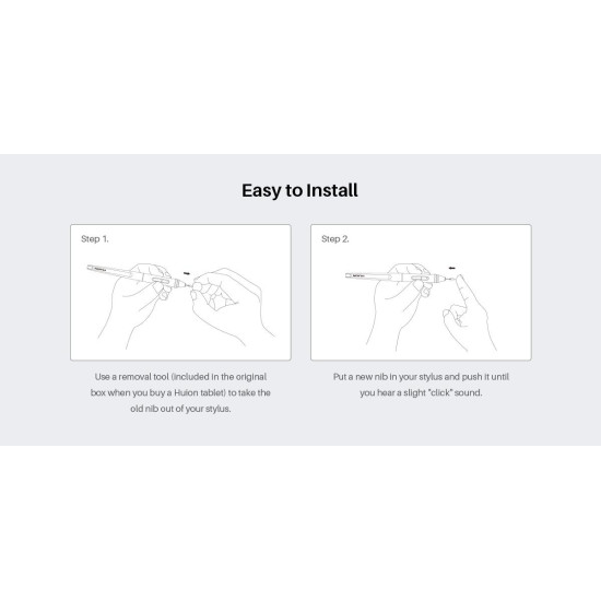 Spare nibs PN05  - 10 pcs. for Digital pen HUION PW500/PW507