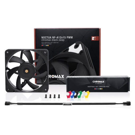 Вентилатор Noctua 120mm NF-A12x15 PWM chromax.black.swap