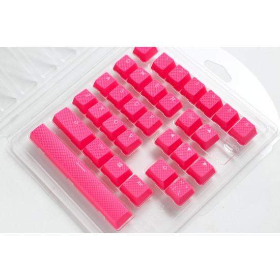 Ducky Pink 31-Keycap Set Rubber Backlit Double-Shot US Layout