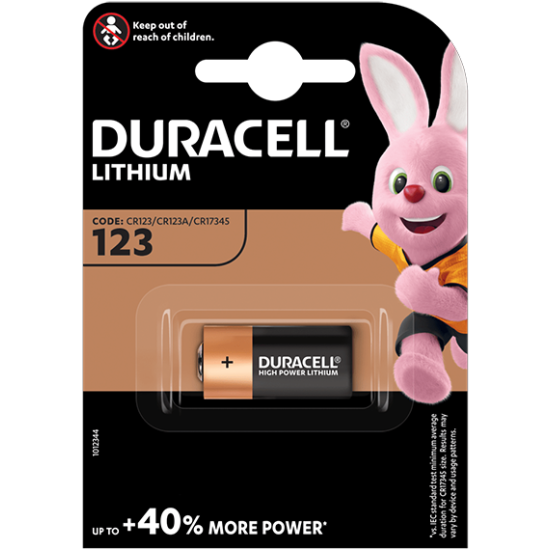 Lithium Photo Battery DURACELL CR123 3V