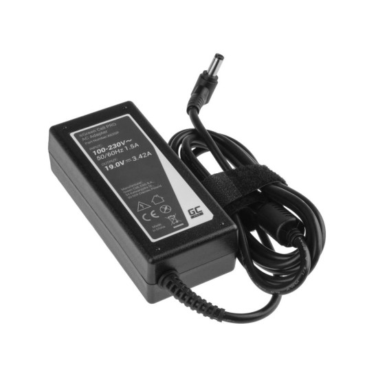 Notebook Power Supply PRO Charger / AC Adapter 19V 3.42A 65W for Asus R510C R510L R556L X550C X550L Toshiba Satellite C650 L750 5.5mm-2.5mm   GREEN CELL
