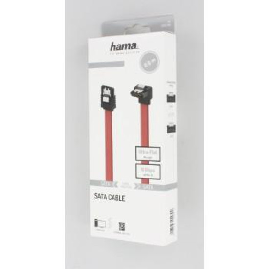 Hama SATA Cable, Serial-ATA III, 6 Gbit/s, Internal, 90°, 0.60 m