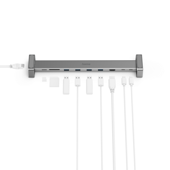 Hama USB-C Docking Station with Removable Feet, 9 Ports