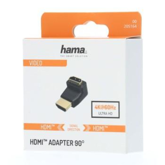 Hama High-Speed HDMI™ Angle Adapter, Plug - Socket, 90°