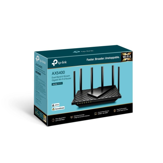 Безжичен рутер TP-Link Archer AX73, AX5400, 2.4/5 GHz, 574 - 4804 Mbps, Gigabit