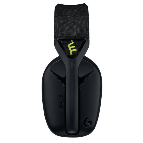 Геймърски безжични слушалки Logitech G435 Lightspeed Wireless, Микрофон, Черни