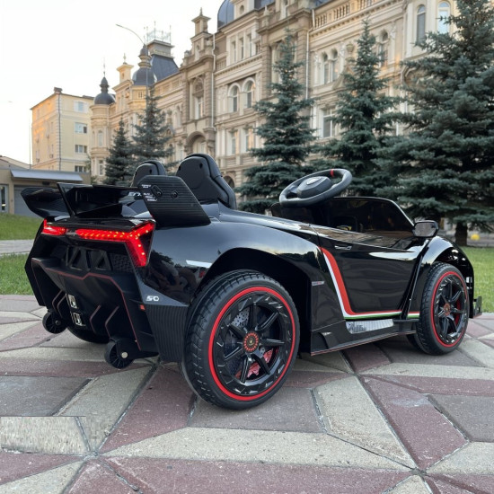 Акумулаторен кола Lamborghini Veneno 12V с отварящи се врати меки гуми 4x4